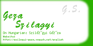 geza szilagyi business card